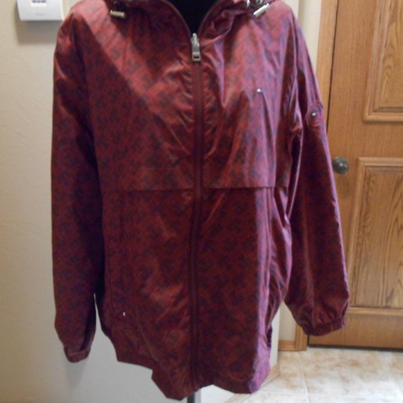 Tommy Hilfiger Monogram Reversible Hooded Windbreaker Jacket